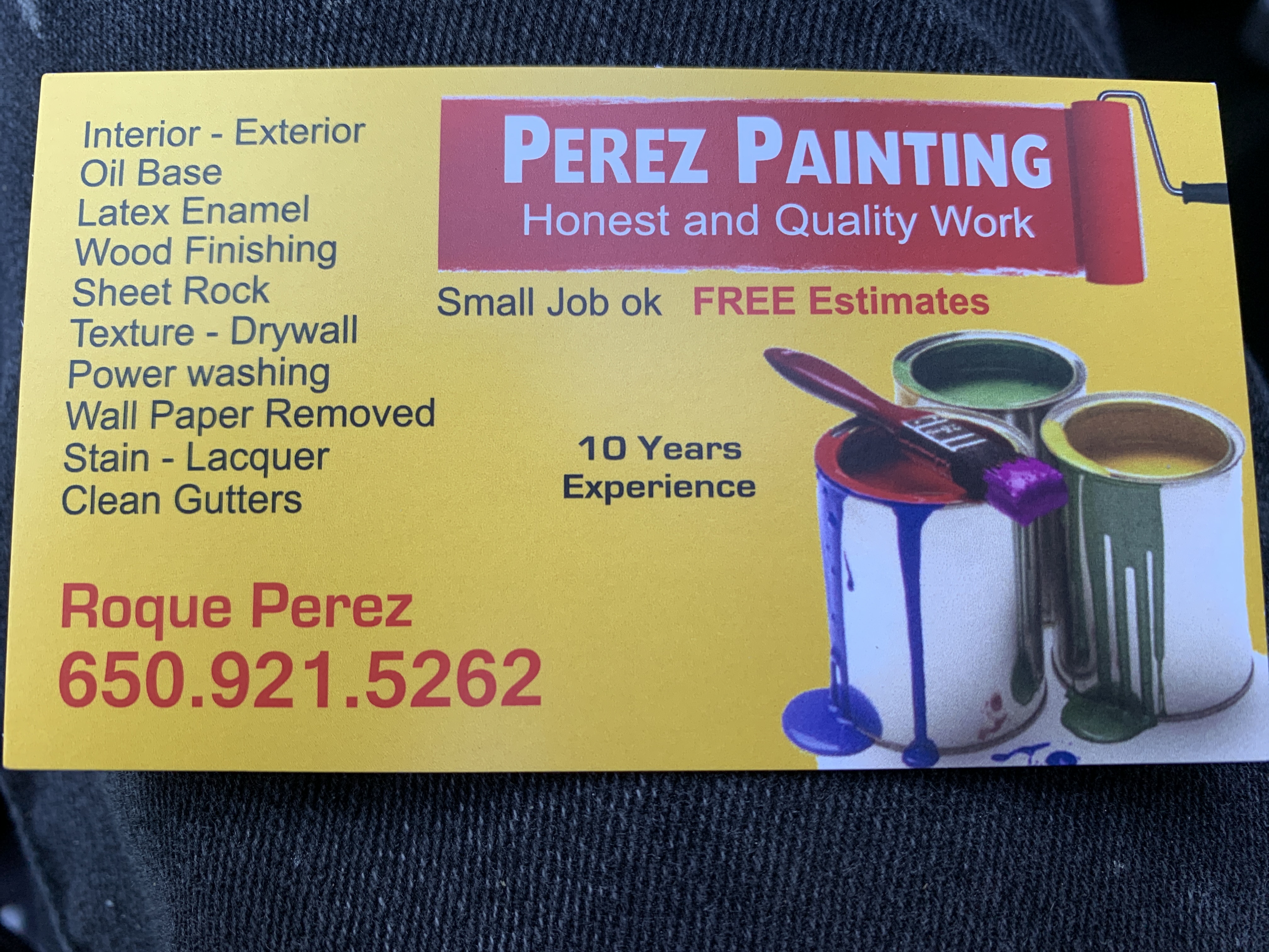 Perez Painting - Unlicensed Contractor Logo
